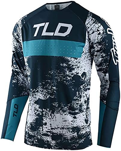 Troy Lee Tasarımlar Mens | Downhill | BMX | Dağ Bisikleti Sprint Ultra Uzun Kollu Jersey Kir (Deniz / Mavi
