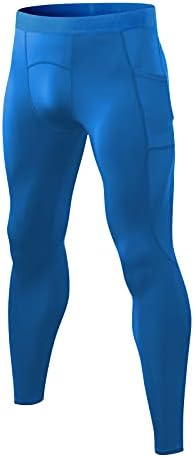 LJHH erkek Tayt Sıkıştırma Iç Çamaşırı Pantolon Tayt Nefes Çabuk Kuruyan Koşu Giyim Koşu Spor Cepler ıle
