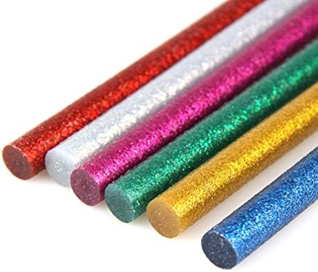 Milisten 100 adet Glitter Sıcak Tutkal Çubukları Sıcak Eriyik Yapıştırıcı Çubukları DIY Sanat Zanaat Onarım Yapıştırma Ağaç İşleme