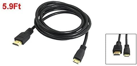 KFıdFran 1.8 M 5.9 Ft HDMI Tip A Erkek Mini HDMI Erkek Kablo HDTV DV için Siyah (1,8 m 5.9 ft HDMI Tip A Stecker auf Mini HDMI
