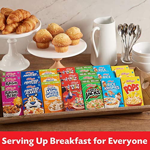 Kellogg's Kahvaltı Toplu Atıştırmalık Paketi, Kellogg's Tahıl Variety Paketi (48 Kutu, Tek Servis) ve Pop-Tarts Buzlu Ekmek Kızartma
