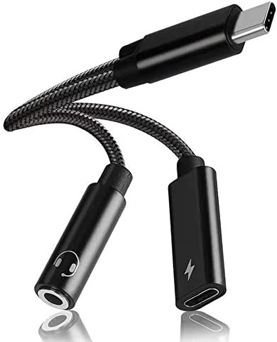 2 in 1 USB C için 3.5 mm Kulaklık ve Şarj Adaptörü, USB C için Aux Ses Adaptörü ile PD 60 W Hızlı Şarj ile Uyumlu Samsung S21