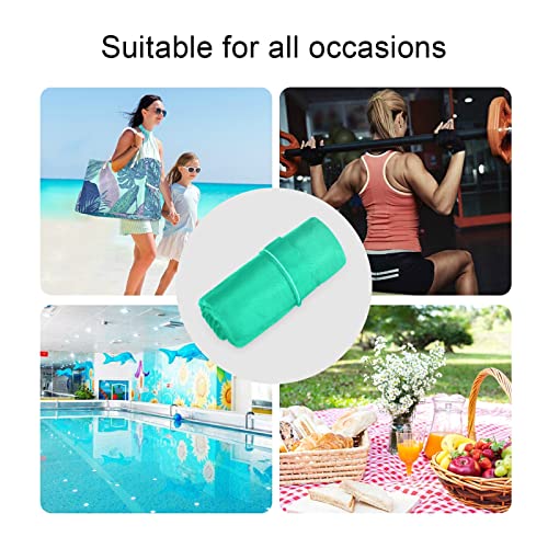 xigua 2 Paket ıslak kuru çanta Bez Bebek Bezi Su Geçirmez Mayolar saplı çanta Bileklik Seyahat Plaj Çantası, avcı Yeşili Düz