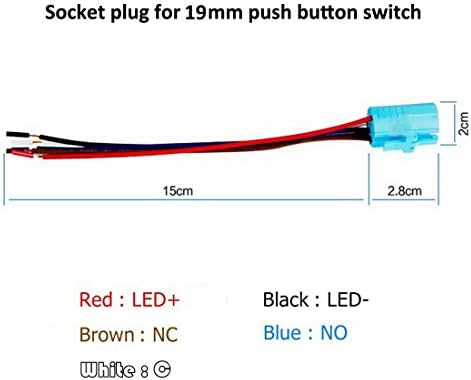 WerFamıly 19mm Anlık basmalı düğme anahtarı 12 V Halka Kırmızı LED 1NO 1NC SPDT ON/OFF Su Geçirmez Siyah Kabuk Metal Yuvarlak