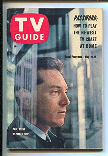 TV Rehberi 5/19/1962-Çıplak Şehir-Paul Burke kapağı-Illinois-Etiket yok - haber standı kopyası-FN