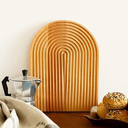 Kesme tahtası İskandinav Tarzı Kayın Ahşap doğrama Blok Ekmek Tatlı Tepsisi kaymaz Kesme tahtası Depolama Organizatör Mutfak
