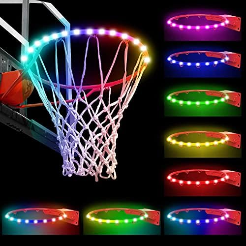 Gute basketbol potası Standı Seti, 8 Modelleri Uzaktan Kumanda basketbol led ışık ve basketbol ağı Değiştirme Çocuklar için,