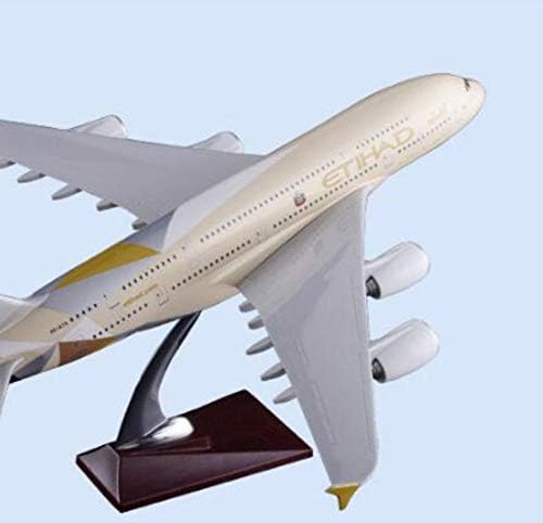 45 cm Reçine Etihad / Alman Lufthansa / Malezya Airbus A380 Uçak Modeli Çerçeve Modeli Koleksiyonu Yetişkin Çocuk Hediye Oyuncak