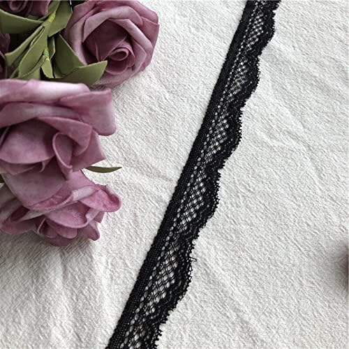 S3lcraft 2.5 cm Siyah dantel Kumaş DIY Dekoratif Yumuşak Kapalı Naylon dantel Trim Gelinlik Kumaş