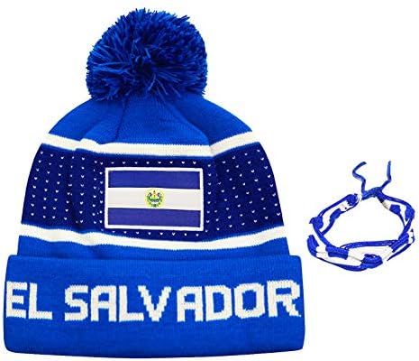 simge spor El Salvador Bere şapka Mavi Beyaz Milli takım Yetişkin Unisex futbol 2020 2021 Logo Bayrak