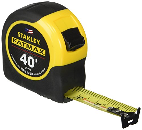 Stanley Tools FatMax 33-740 BladeArmor Kaplamalı 40 Metrelik Bant Kuralı, siyah; Sarı
