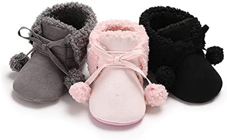 FURUİWUFENG Bebek Ayakkabı Bebek Kız Erkek Güzel Sıcak Kış Yumuşak Terlik Sevimli Patik Toddler Ilk Yürüyüşe Kaymaz Çizmeler