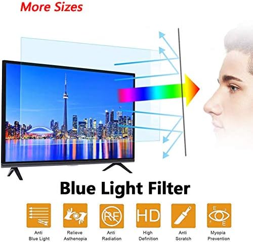 GAOLEİ 32-75 inç buzlu Anti parlama TV ekran koruyucu, Anti mavi ışık/Anti radyasyon/Anti Scratch filtre Filmi için Sharp, Sony,