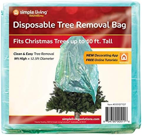 Noel Baba'nın Eşyaları Noel Ağacı Çıkarma Torbaları 10 ft Yüksekliğe kadar Plastik Tek Kullanımlık