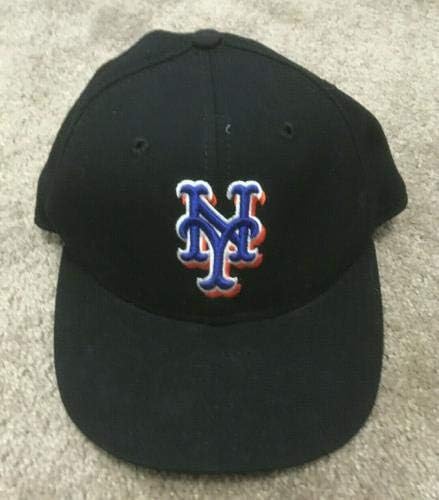 Endy Chavez imzalı oyun kullanılan 2007 Mets şapka Kap imza Steiner LOA-Oyun Kullanılan MLB Şapkalar
