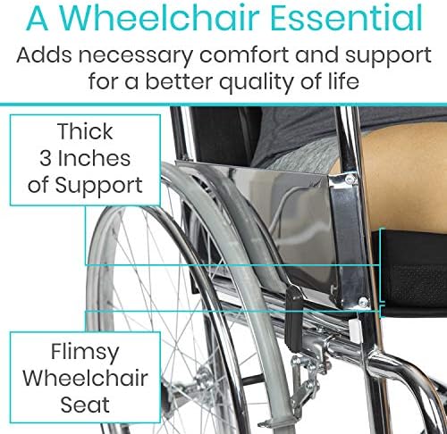 Vıve Tekerlekli Sandalye Minderi-Kuyruk Sokumu, Ortopedik Sırt Desteği, Siyatik ve Kuyruk Kemiği Ağrı kesici için Jel Koltuk