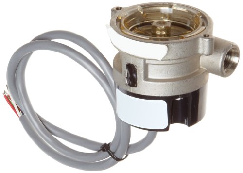 Gems Sensörleri RFS Serisi Paslanmaz Çelik 316 Akış Sensörü Anahtarı, Sıralı, Rotor Tipi, 115 VAC Giriş, 0.1-5.0 gpm Akış Ayarı