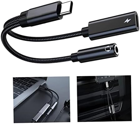 Heall USB Tipi C için 3.5 mm Kulaklık USB C Adaptör Kablosu Pd 60 w 2-in-1 USB C Aux Ses Hızlı Şarj Dongle kablo kordonu Gri,
