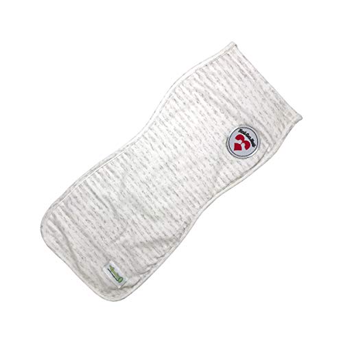 Woombie Kundaklama Çorabı Yatıştırıcı Kundaklama Battaniyesi Giyilebilir Bebek Battaniyesi, Grimsi Beyaz ve Beyaz Şerit