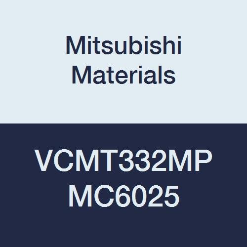 Mitsubishi Materials VCMT332MP MC6025 VCMT Delikli Karbür VC Tipi Pozitif Tornalama Ucu, CVD Kaplamalı, Eşkenar Dörtgen 35°,