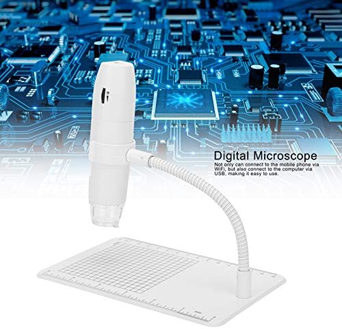 Snufeve USB mikroskop, kablosuz dijital mikroskop 1000 kez Magnificatio 8 ayarlanabilir LED ışıkları için okul için ev(beyaz,