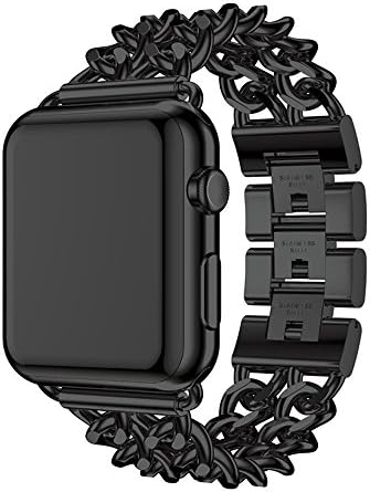 çinko Alaşım Watch Band Apple İzle iWatch Band Kayışı Bağlantı Bilezik Aksesuarları için Adaptör ile 42mm Siyah (Siyah 42mm)