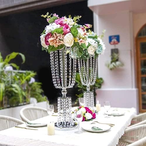 2 Adet Akrilik Kristal Centerpiece Düğün Zemin Çiçek vazo Şamdan Masa Standı Parti Dekorasyon Yol Kurşun Çerçeve Düğün decorationDecor