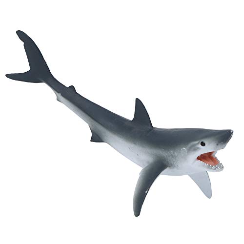 Deniz Yaşamı Simülasyon Modeli Oyuncak, Çevre Dostu Manuel Çizim Yumuşak Hayvan Modeli Rakamlar, Çocuklar için(Mako Köpekbalığı)