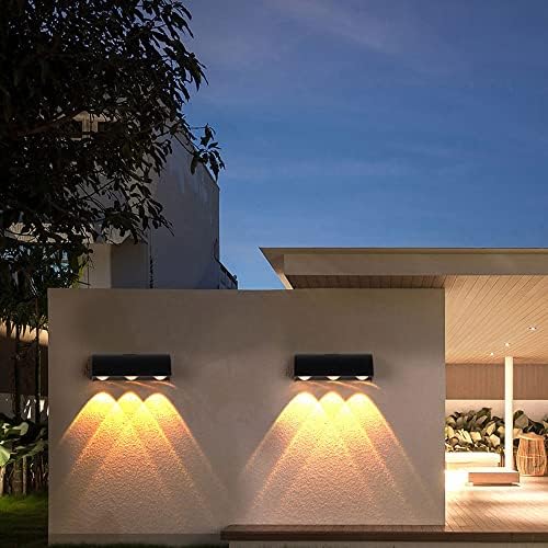 SDUYTEG LED sundurma aplik dış duvar aplik aydınlatma Modern duvar montaj hava koşullarına dayanıklı dış ışık, siyah için veranda,