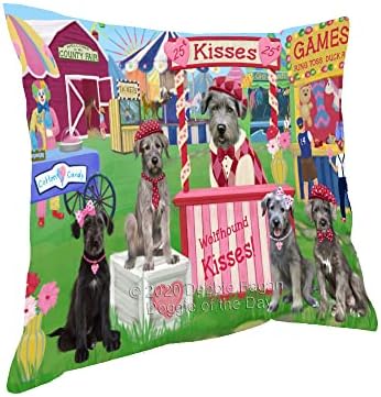 Karnaval Öpüşme Booth Wolfhound Köpekler Yastık-Hafif Polyester Yastık Otel ve Ev Yatak Kanepeler, Sandalyeler Koleksiyonu Yastıklar