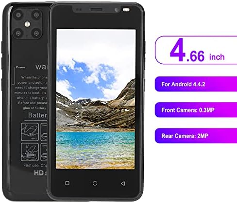 Android 4.4.2 için Cep Telefonu, 3G Çift SIM GSM Kilidi Açılmamış Akıllı Telefon, Çok Lensli Kameralı 4.66 inç HD Ekran Kilidi
