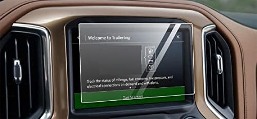 SATİS Premium Ekran Koruyucu ile Uyumlu 2019-2022 Chevrolet Silverado 1500 8 İnç Dokunmatik Ekran Parlama Önleyici Çizik Parmak