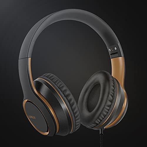 LORELEİ X8 Aşırı Kulak Kablolu mikrofonlu kulaklıklar ile 1.45 m-Arapsaçı-Ücretsiz Naylon Hattı ve 3.5 mm Fiş, Hafif Katlanabilir