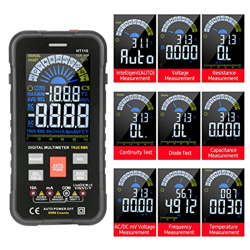 Dijital Multimetre NCV Otomatik Değişen 9999 Sayımlar TRMS 1000 V 10A Tester Frekans Sayıcı Voltmetre / Ohmmetre / Kapasite /