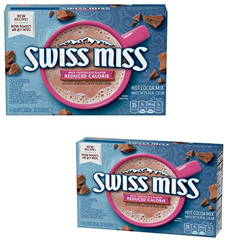 İsviçre Miss Sütlü Çikolata Aroması Azaltılmış Kalorili Sıcak Kakao Karışımı (8) 0.39 Ons Zarflar (2 Paket)