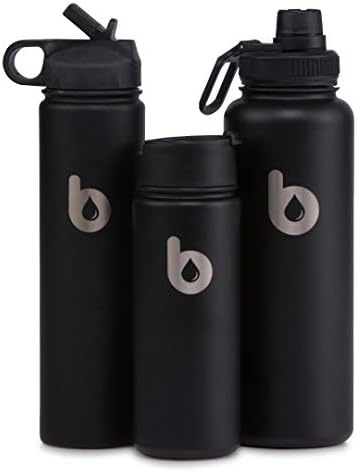 binz Yaşam için Üretilmiştir Paslanmaz Çelik Su Şişesi (18oz 27oz 40oz) 2 BPA İçermeyen Kapaklı Vakum Yalıtımlı Çift Cidarlı