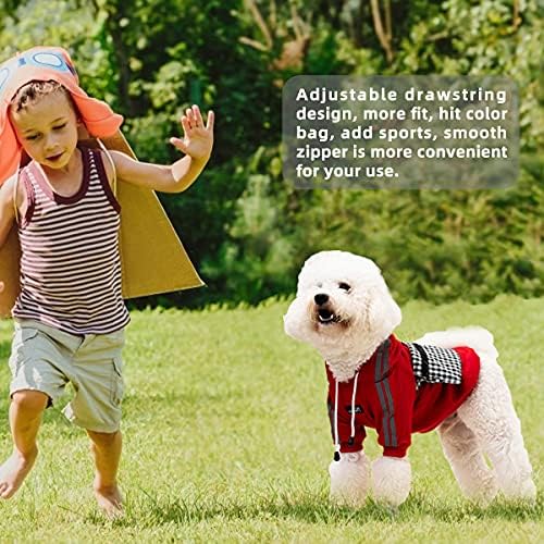 Köpek Hoodie Sweatshirt Rahat Uzun Kollu Yansıtıcı Şerit Pet Giysi Çanta ile Yavru Köpekler Kediler için