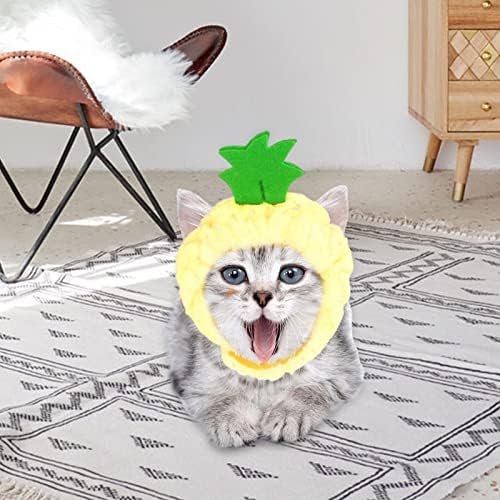 FAKEME Köpek Kedi Şapka Komik Şapkalar Sevimli Kapaklar için Doğum Günü Partisi Köpek Elbise up Pet Aksesuarları-Ananas