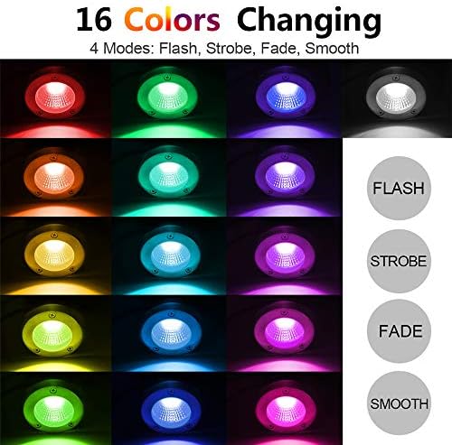 INNERWİLL peyzaj aydınlatma 12 V 3 W RGB alçak gerilim peyzaj ışıkları renk değiştiren LED peyzaj kuyu ışıkları zemin ışık için
