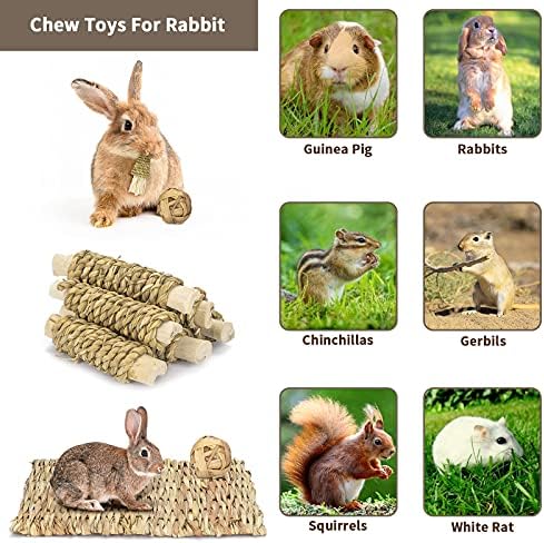 Tavşan Oyuncaklar, Tavşan Oyuncaklar, tavşan Çiğnemek Oyuncaklar Davranır ile Büyük Dokuma Çim Mat Yatak ve Söğüt Topu için Tavşan