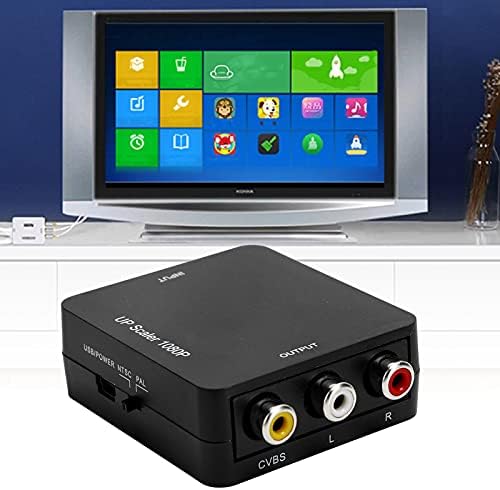 LZKW USB Video Adaptörü, Video Dönüştürücü Kararlı HD Multimedya Arayüzü AV Esnek Set Üstü Kutusu için USB Güç Kablosu ile