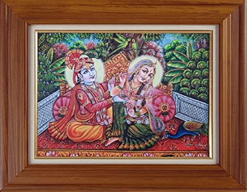 Krishna Ve Radha Tuval Boyama Krishna Boyama Minyatür Boyama Tuval Üzerine Boyama Duvar Asma Chitranshi Sanat Galerisi Tarafından