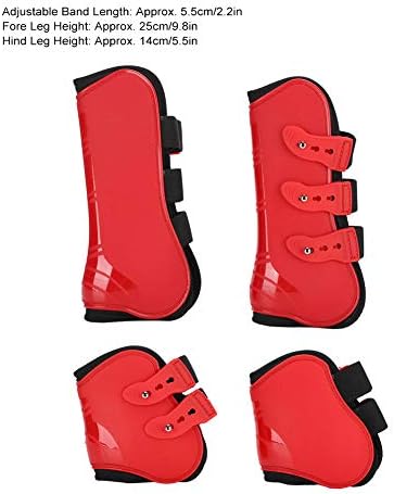 Jacksing At Tendon Çizmeler, Boot Wrap Koruyucu At için 4 Set Ayarlanabilir At Bacak Koruma At Binme Bacak Koruma At Bacak Boot