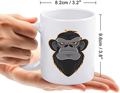 Gorilla yüz kahve kupa seramik çay bardağı Latte Cappuccino kakao tahıl sıcak çikolata için
