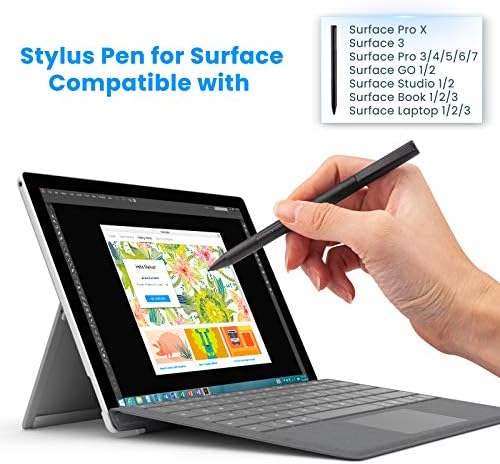 Yüzey Dizüstü 3 13.5 Dokunmatik Ekran Stylus Kalem ile Palm Ret, 1024 Seviye Basınç Hassasiyeti Dijital cetvel kalemi için Yüzey