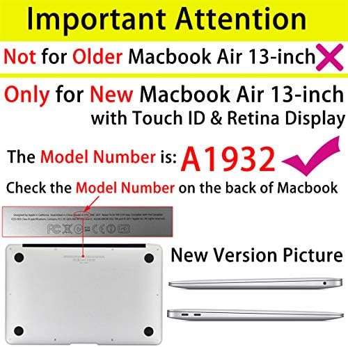 Sykiila ıçin 2020 2019 MacBook Hava 13 İnç Kılıf Yeni Model A2179 A1932 Dokunmatik KIMLIĞI ve Retina Ekran 4 in 1 sert kabuk