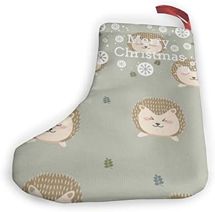 Dcehgew Birçok Kirpi Baskılı Klasik Noel Çorap 2 Set,Aile Tatil Noel Partisi Süslemeleri için 10 İnç