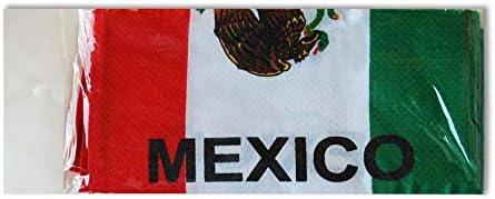 JAVI Spor Meksika Bayrağı Baskı Eşarp 64-inç x 8-inç Tek Beden Herkese Uyar Meksika Şal