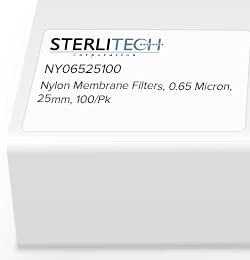 NY06525100-Sterlitech 25mm, 0.65 Mikron Naylon Membran Filtreler-100 Filtre Paketi