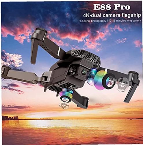 GPS Drone E88 Katlanabilir GPS Drone ile 4 K Pro Kamera Yetişkinler için, Quadcopter ile fırçasız Motor,Taşıma Çantası, Uzun